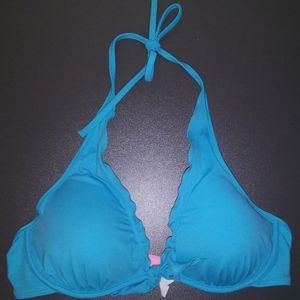 Victoria's Secret Ruffled Bikini Halter Swim Top